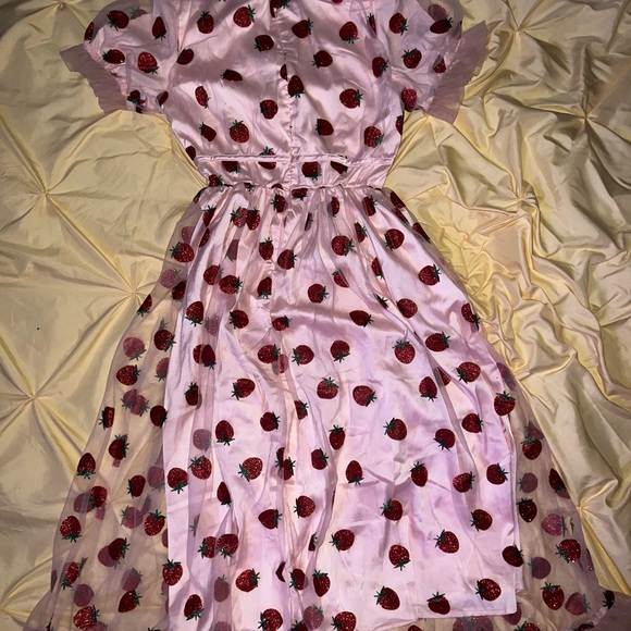 Pink Dress with Strawberry Print - Picture 5 of 5